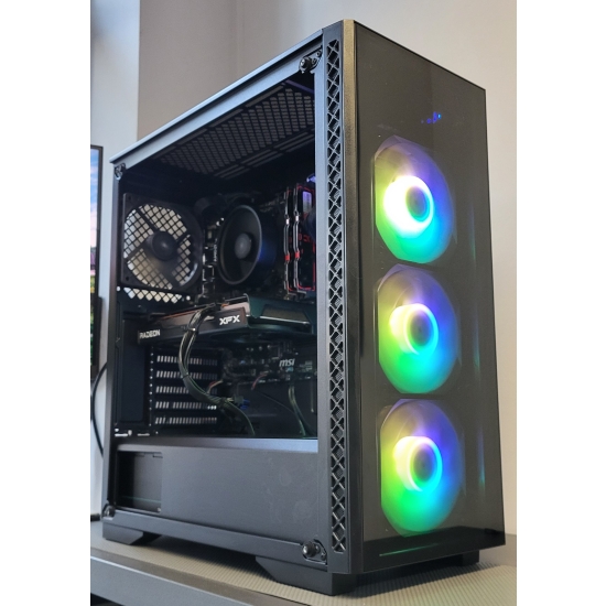 Używany Komputer do gier także Battlefield 6  MATREXX 50 R5 5600 16GB DDR4 RX 6600 8GB SSD 512GB  650W W11Pro